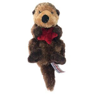 Wild Republic Brown Plush Sea Otter w/Red Starfish 9" Aurora